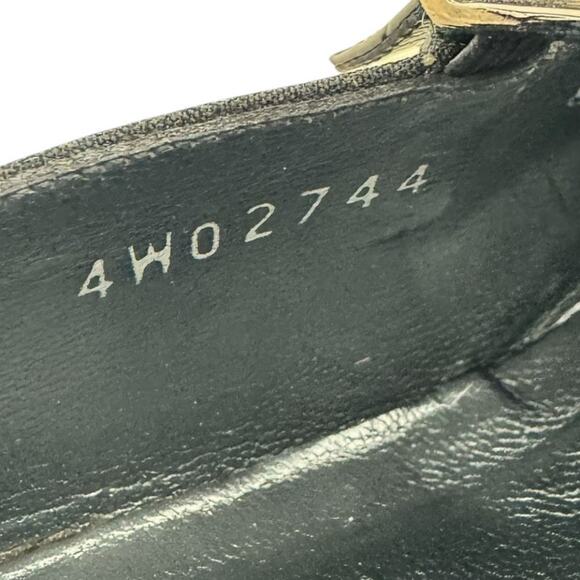 Stuart Weitzman Vintage Black Square Toe Block Heel Buckle Shoes Size 8B - Picture 7 of 8